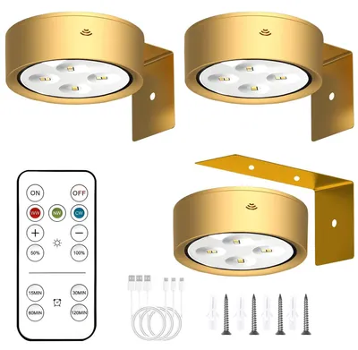 Productafbeelding van Draadloze Beeldverlichting, 3 Stuks LED Wandlamp met Afstandsbediening en 3 Kleurtemperaturen