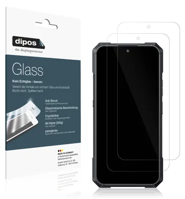 Produktbild von 2x Schutzfolie für Cubot KingKong X Pro - Anti-Shock 9H Folie dipos Glass Kunststoffglas