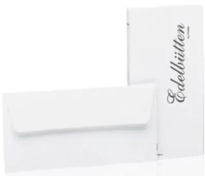 Produktbild von RÖSSLER Briefhülle DL SF 20ST weiß Edelbütten