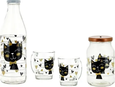Produktbild von Glasset Golden Cat 4tlg.