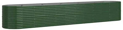 Obrázek produktu pro vidaXL Pozinkovaná ocelová vyvýšená postel 440x80x68 cm Zelená