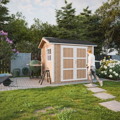 Produktbild von Gartenhaus  5,9 m² - H252x250x294 cm - Timbela M913A-TERRA BROWN