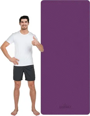 Productafbeelding van Yogamat - Fitnessmat Trainingsmat - Thuis Sporten - Extra Breed Lang - 213 x 81 cm - Paars Roze