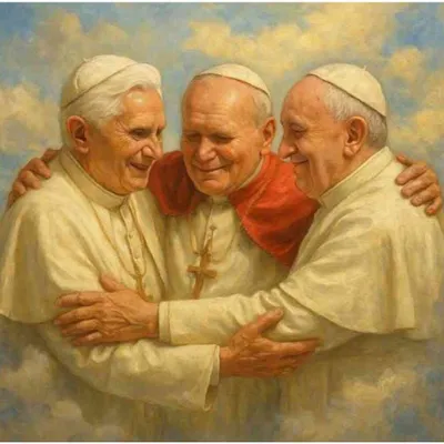 Produktbild von Diamantmalerei "Papsttreffen", 30x40 cm, kreative Diamanten