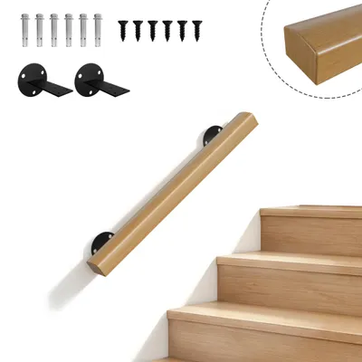 Produktbild von XMTECH Handlauf Buche 60 x 40 mm, Holzhandlauf für Treppen, Wandhandlauf 80 cm