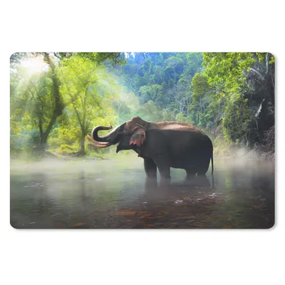 Produktbild von MuchoWow® Mauspad Mousepad Elefant - Wasser - Natur 27x18 cm - Mousepads - Maus Mat - Pad - Mausunterlage - Büroartikel - Desk Matten
