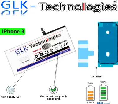 Produktbild von GLK-Technologies Akku für Apple iPhone 8 8G A1905 A1863 A1906 Batterie Ohne Set