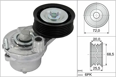 Produktbild von INA 534 0703 10 Spannarm Keilrippenriemen Ø72mm für CHEVROLET CAPTIVA (C100, C140) für OPEL ANTARA