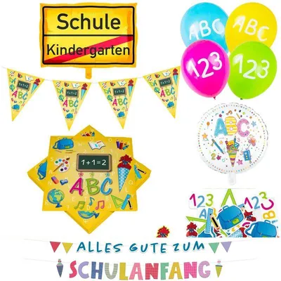 Produktbild von Einschulung Schulanfang Partyset Deko