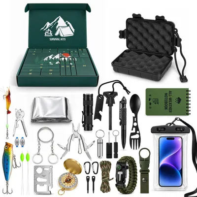 Produktbild von Survival Adventskalender 2026 Männer 24 Outdoor-Tools und Gadgets