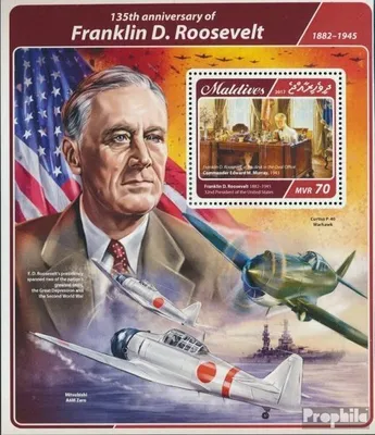 Produktbild von Briefmarken Malediven 2017 Mi Block 1048 (kompl. Ausg.) postfrisch Franklin D. Roosevelt