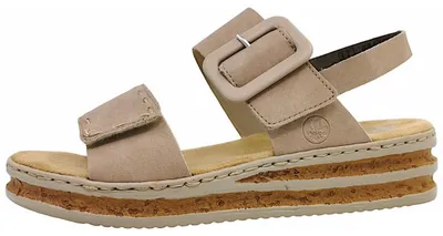 Immagine prodotto di Rieker scarpe da donna sandali alti beige per il tempo libero, numero di scarpe: 39 EU