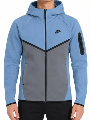 Obrázek produktu pro Nike Tech Fleece – pánská vesta – světle modrá – celozipová mikina – velikost XL – model HV0049-486