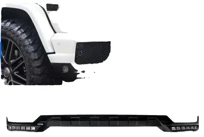 Immagine prodotto di Paraurti anteriore, finitura nera lucida, modello performance/personalizzabile, compatibile con Mercedes G Wagon W463 W464 G65. Lunghezza: 180 cm. Peso: 6,5 kg