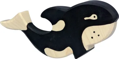 Produktbild von Orca Wal Meerestiere Holzfigur Holzspielzeug von Holztiger