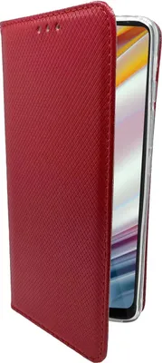 Produktbild von Elegante Buch-Tasche Hülle Smart Magnet kompatibel mit MOTOROLA MOTO G60 Leder Optik Wallet Book-Style Cover Schale Rot