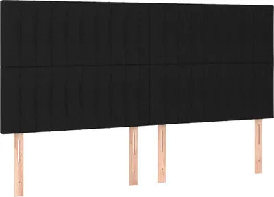 Obrázek produktu pro vidaXL Čelo postele černé 200 x 5 x 118/128 cm látka