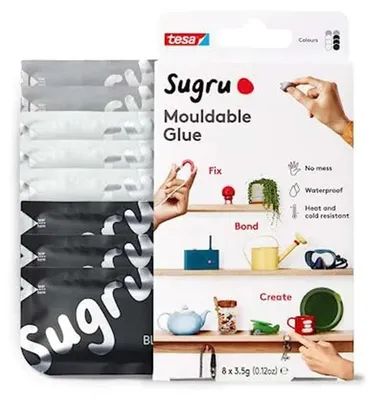 Produktbild von tesa Sugru Allzweckkleber 8Stk schwarz/weiß/grau
