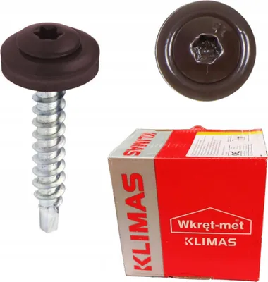 Immagine prodotto di KLIMAS WDD Viti da lattoniere per lamiera RAL 8019 grigio-marrone 4,8x35 mm 250 pz