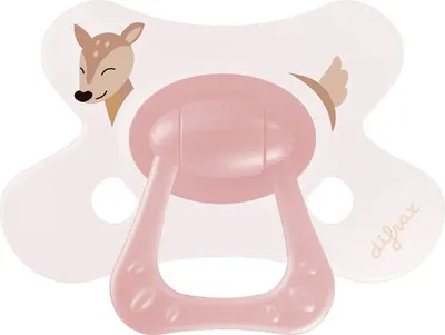 Produktbild von Difrax Natural Schnuller - 18+ Mte - Soft Pink Deer | Difrax