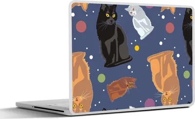 Produktbild von MuchoWow® Laptop Aufkleber Sticker Cover Muster - Katze - Weltraum - Jungen - Mädchen - Kinder - Kinder 30x21 cm - Sticker für Laptop - Selbstklebend