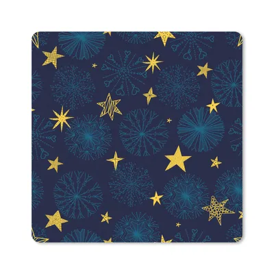 Produktbild von MuchoWow® Mauspad Mousepad Sterne - Schnee - Muster - Weihnachten 30x30 cm - Mousepads - Maus Mat - Pad - Mausunterlage - Gaming
