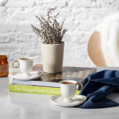 Produktbild von Karaca Mum Espresso Set für 6 Personen, Weiß