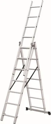Zdjęcie produktu dla Drabina aluminiowa, 7-ramienna, 4,25 m, udźwig 150 kg