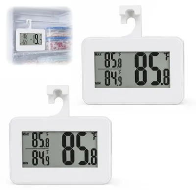Digitales Kühlschrankthermometer, 2 St., -20 bis +60 °C, LCD