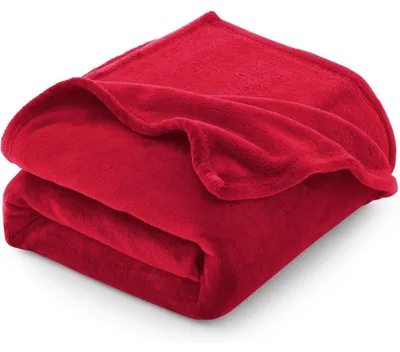 Immagine prodotto di Coperta in flanella rossa, 220x240 cm, adatta per tutte le stagioni