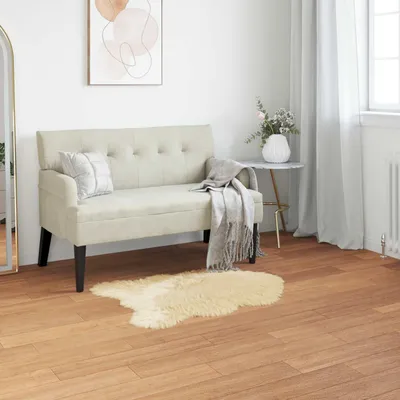 Produktbild von "Schlussverkauf" moderne Teppich - Wohnzimmer Kunstschaffell Teppich Tafalla Creme 50x80 cm Polyester  C12647