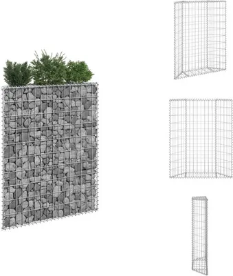 Produktbild von vidaXL Gabionen-Hochbeet Trapezform Verzinkter Stahl 80x20x100 cm -  Blumentöpfe & Pflanzgefäße