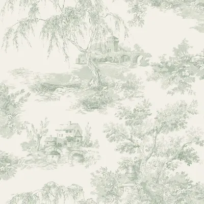 Produktbild von Grandeco - Tapete, Toile AG3412 (10 m x 53 cm) (Grün)