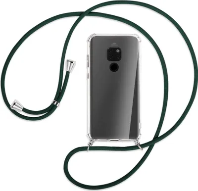 Produktbild von Handykette Backcover-Schutzhülle mit Band (Metall silberfarben) für Huawei Mate 20 - rosa