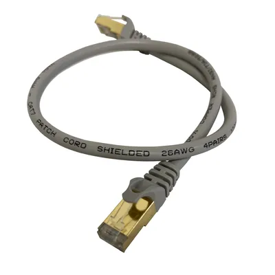 Produktbild von Patchkabel CAT7 Netzwerkkabel LAN DSL grau Netzwerk Kabel RJ45 Ethernet 0,5m