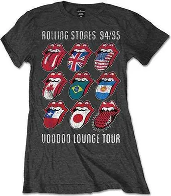 Produktbild von The Rolling Stones Voodoo Lounge Tongues Charcoal Grey M Damen T-Shirt