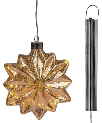Produktbild von formano LED-Hängestern Amber aus Glas, warmweiß, 15 cm, mit Timer 6h / 18h