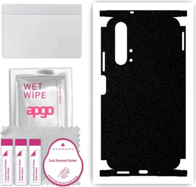Produktbild von apgo Rückseite + Seiten Schutzfolie, Skin, kompatibel mit Honor 20 Pro, Hinten Displayschutzfolie aus Vinylfolie, kratzfest, einfache Montage - Mattschwarz