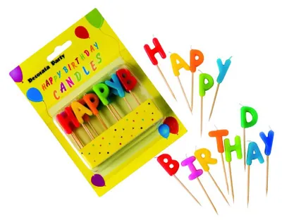 Produktbild von Geburtstagskerzen Happy Birthday | Bunt
