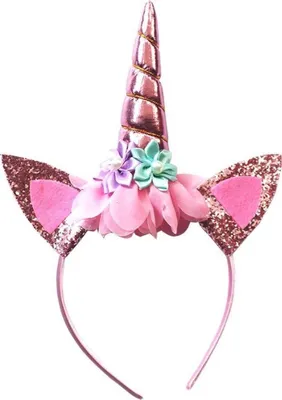 Produktbild von Jumadas – Einhorn-Diadem für Kinder – Rosa, Glitzer, Blumen, Ohren und Horn!