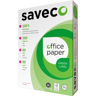 Produktbild von Saveco Kopierpapier Green Label 100000004 A4 80g ISO 80 500Bl.
