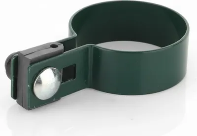 Immagine prodotto di LogistSystem Morsetto terminale rotondo in SET ?60mm - Verde Morsetto per pali di recinzione - Fissaggio di pannelli di rete - Morsetti per recinzione Morsetto per tutore Morsetto per palo