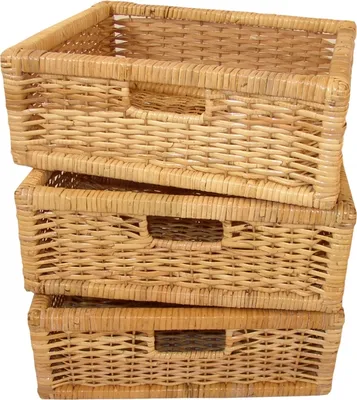 Obrázek produktu pro Zásuvka ratanová medová  set 3 kusy