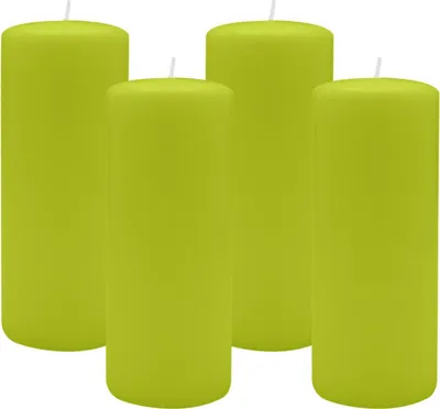 Produktbild von 4er Set Adventskranzkerzen Lime Grün Ø 80 x 200 mm