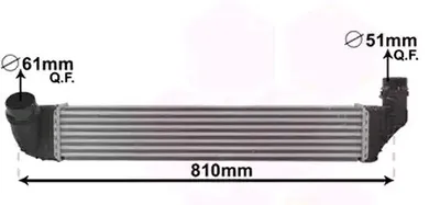 Produktbild von VAN WEZEL 43004614 Ladeluftkühler LLK für RENAULT Scénic III (JZ0/1) Turbo Intercooler