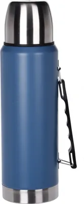 Image de Thermos à double paroi Excellent Houseware, acier inoxydable, 9,3 x 30,5 cm, 1000 ml, bleu