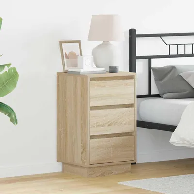 Produktbild von vidaXL Nachttisch Sonoma-Eiche 39 x 34,5 x 65 cm Holzwerkstoff