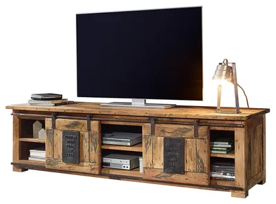 Produktbild von home24 Tv-Lowboard - Mango Massiv / Eisen - Mango / Schwarz