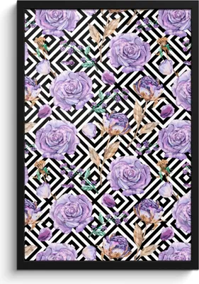 Produktbild von MuchoWow® MuchoWow® Gerahmtes Poster Blumen - Rosen - Abstrakt 40x60 cm - Poster mit zchwarzem Bilderrahmen - Papierdruck - Wandbilder