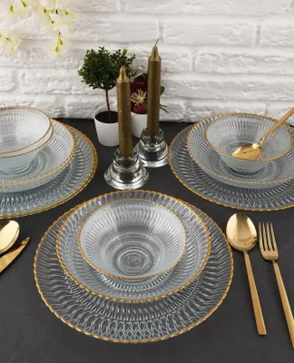 Produktbild von Hermia Concept, Selen 12YTAY, Tafelservice (12 Teile), Transparent, Glas, 15 cm